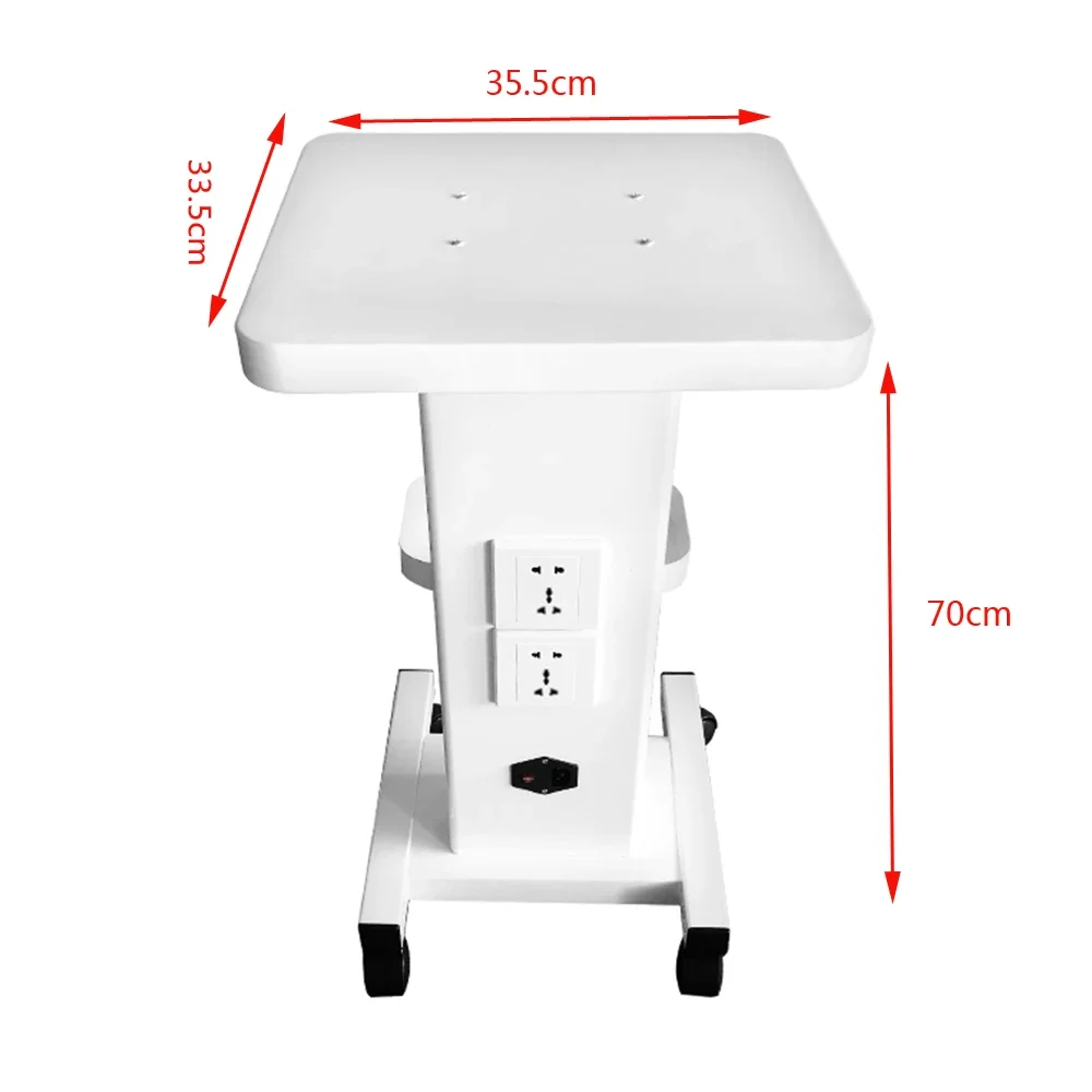 Salon Trolley with Socket Stand Rolling Cart Beauty Wheel Holder Spa Cart for Beauty Instruments