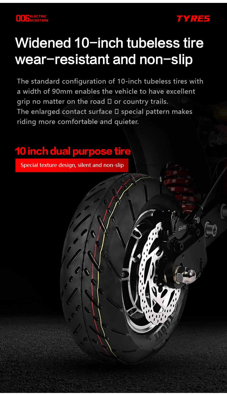 Boyueda Q7Pro Electric Scooter for Adults with Dual Motors and a 52V 19Ah Battery, featuring quiet 10-inch tires—ideal for daily commuting.