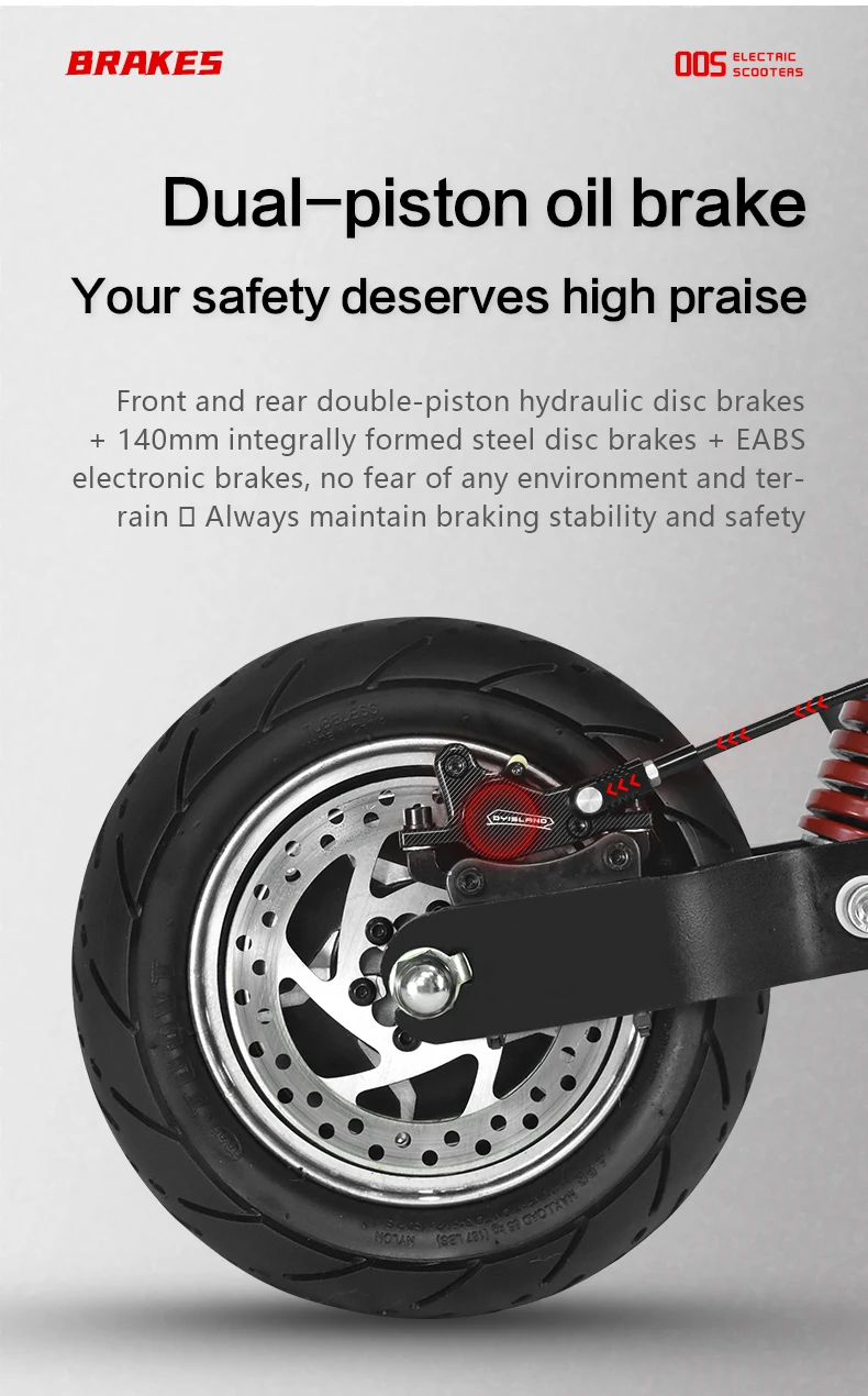 Boyueda Q7Pro Electric Scooter for Adults with Dual Motors and a 52V 19Ah Battery, featuring quiet 10-inch tires—ideal for daily commuting.