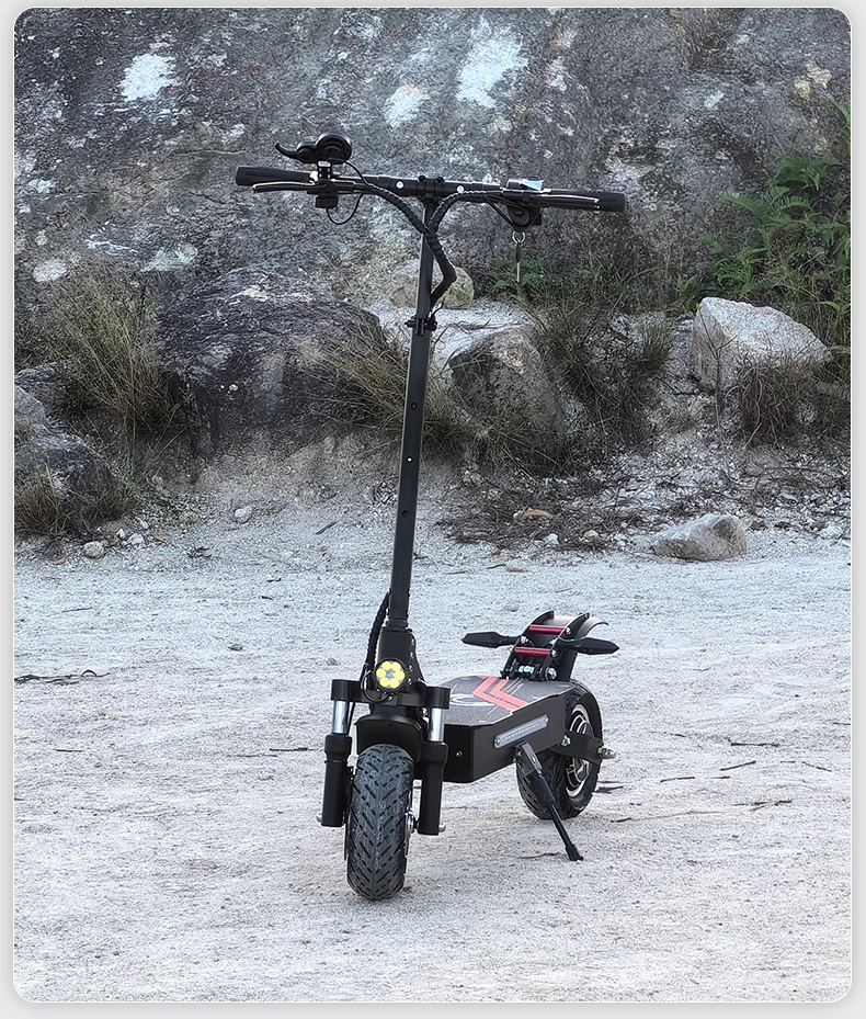 Boyueda Q7Pro Electric Scooter for Adults with Dual Motors and a 52V 19Ah Battery, featuring quiet 10-inch tires—ideal for daily commuting.