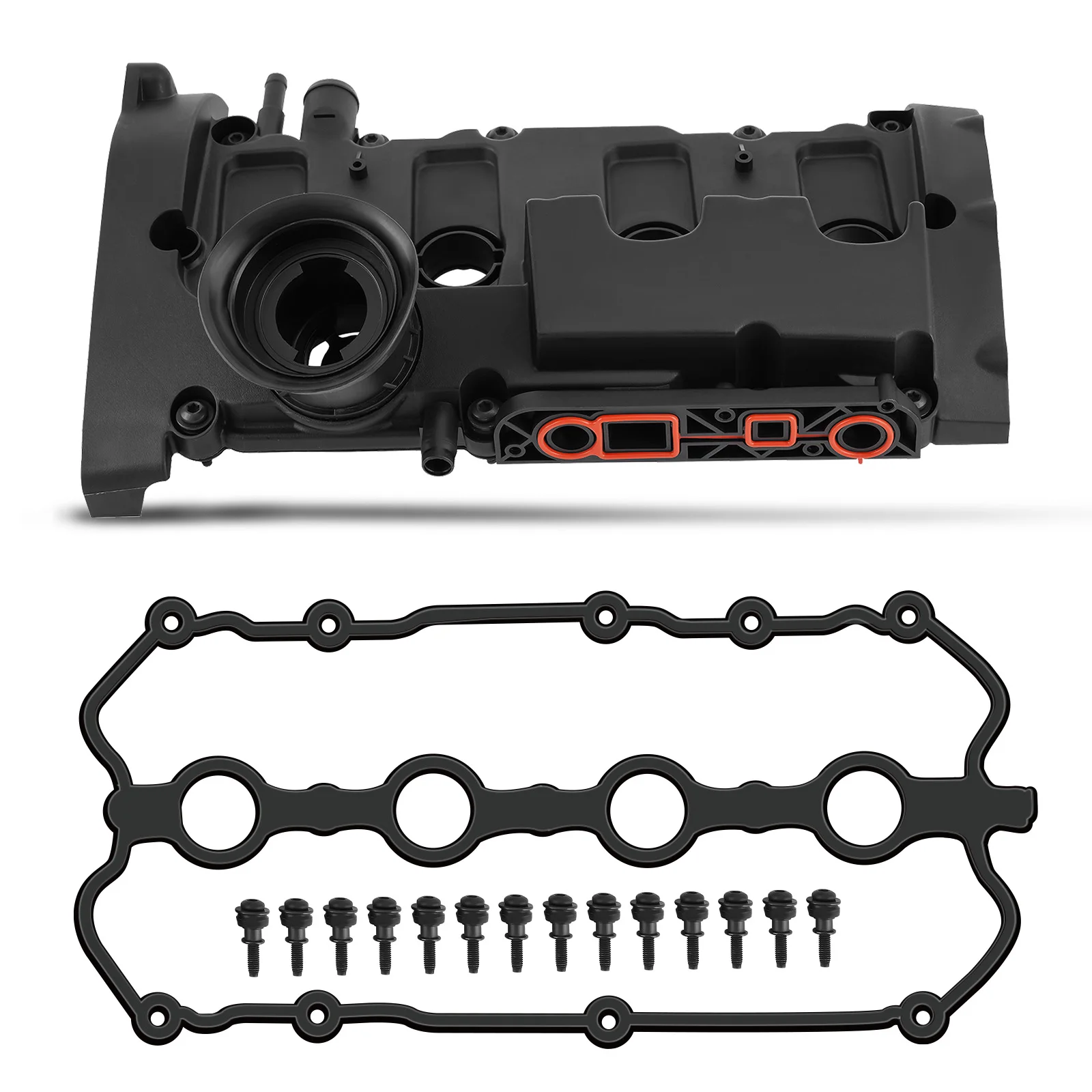 Engine Valve Cover w/ Gasket for Audi A3 Sportback 8PA 2.0 TFSI quattro 1984 147 200 Benzin 2004/09-2013/03