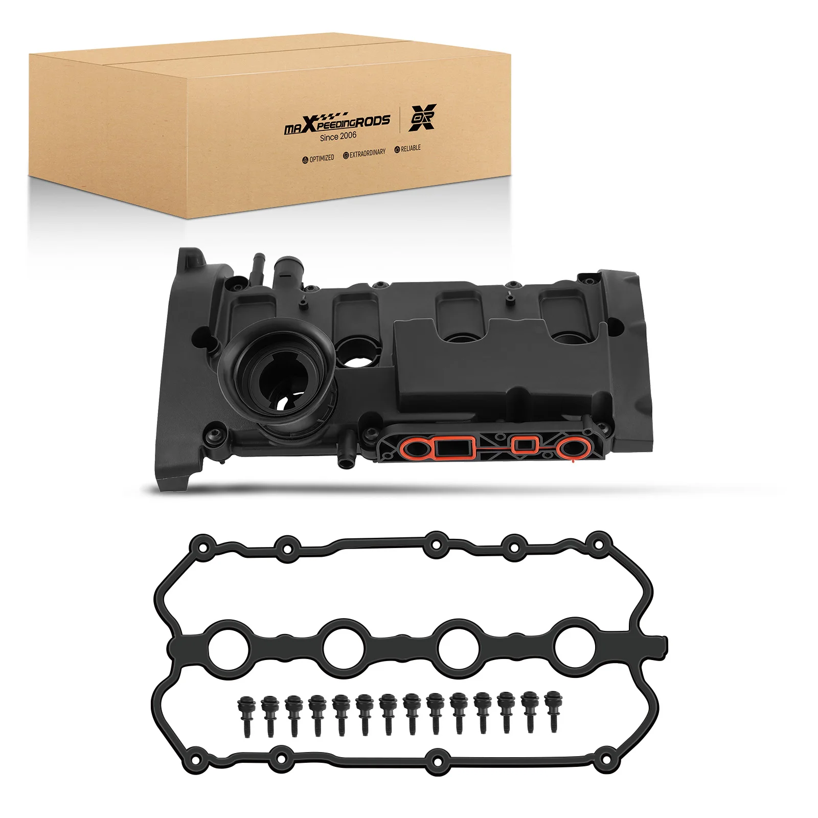 Engine Valve Cover w/ Gasket for Audi A3 Sportback 8PA 2.0 TFSI quattro 1984 147 200 Benzin 2004/09-2013/03
