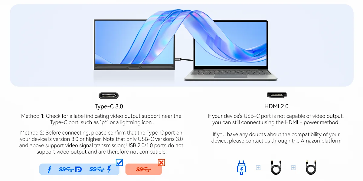 VEOUT 13.3inch Small Portable Monitor for Laptop, IPS 1080P USB HDMI Travel External Second Screen for Mac Phone PS5 Xbox Switch