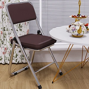 2 Piece Dining Chair, Conference Chair, Made of Comfortable PU Leather and Steel Frame, Sturdy Folding Chair
