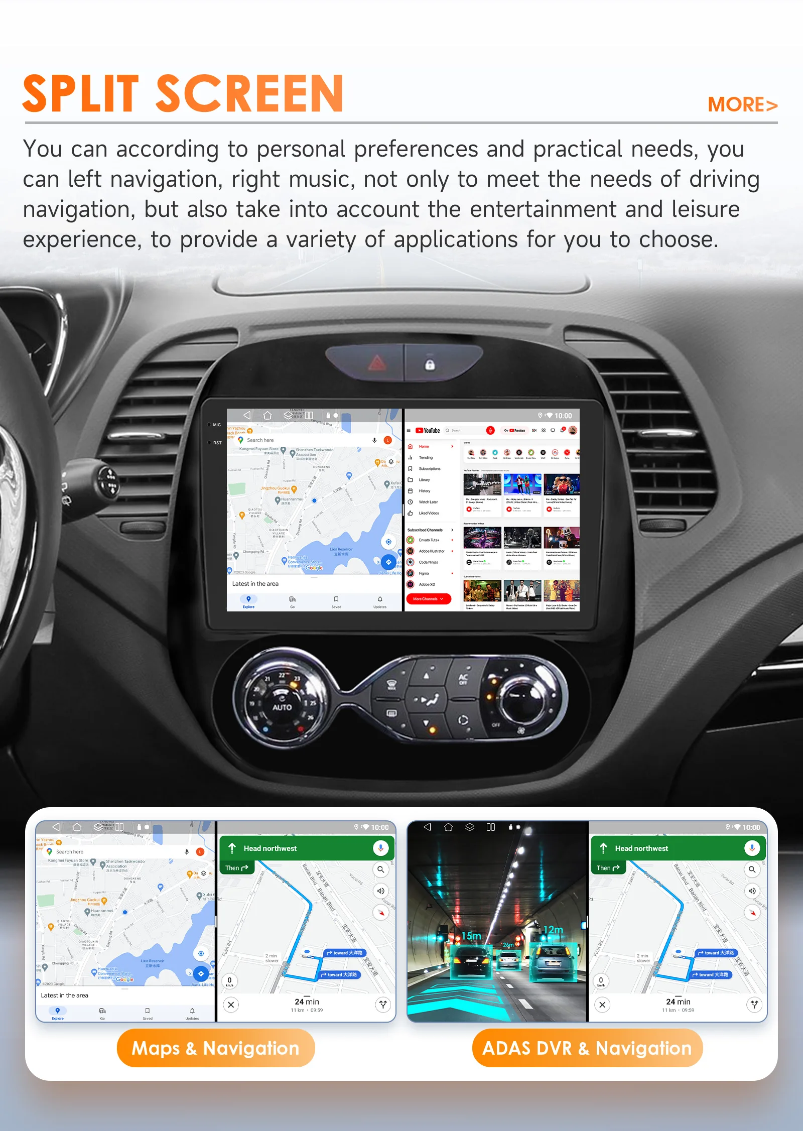 9" Hizpo CarPlay Android Auto Car Radio for Renault Kaptur Captur 2016 - 2019 Snapdragon 6115 4G BT RDS DSP GPS Navi 360°CAM