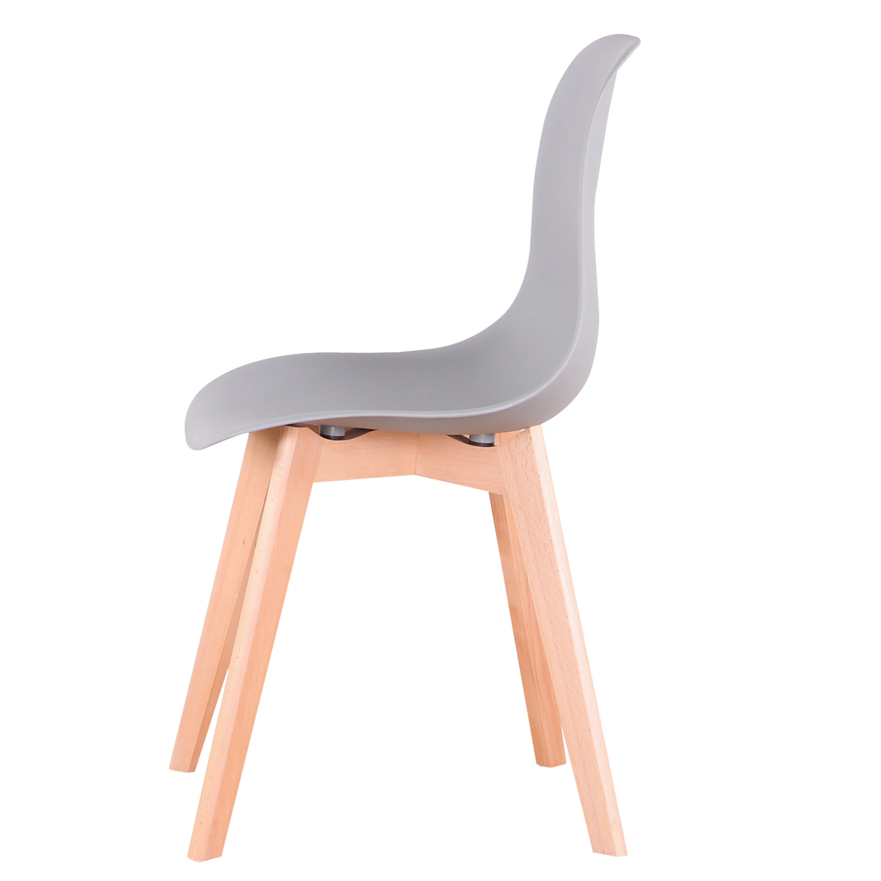 EGOONM Set of 4 Nordic Medieval Dining Chairs with Solid Wood Legs For Living Room Dining Room Bedroom Study (White/Black/Gray)