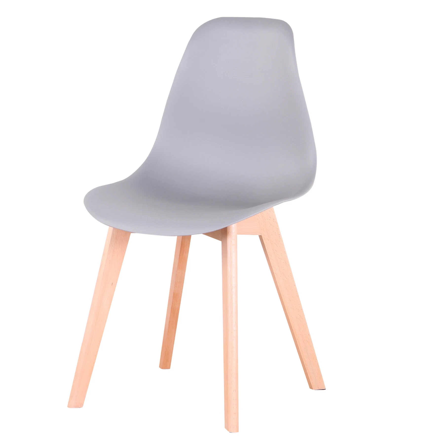 EGOONM Set of 4 Nordic Medieval Dining Chairs with Solid Wood Legs For Living Room Dining Room Bedroom Study (White/Black/Gray)