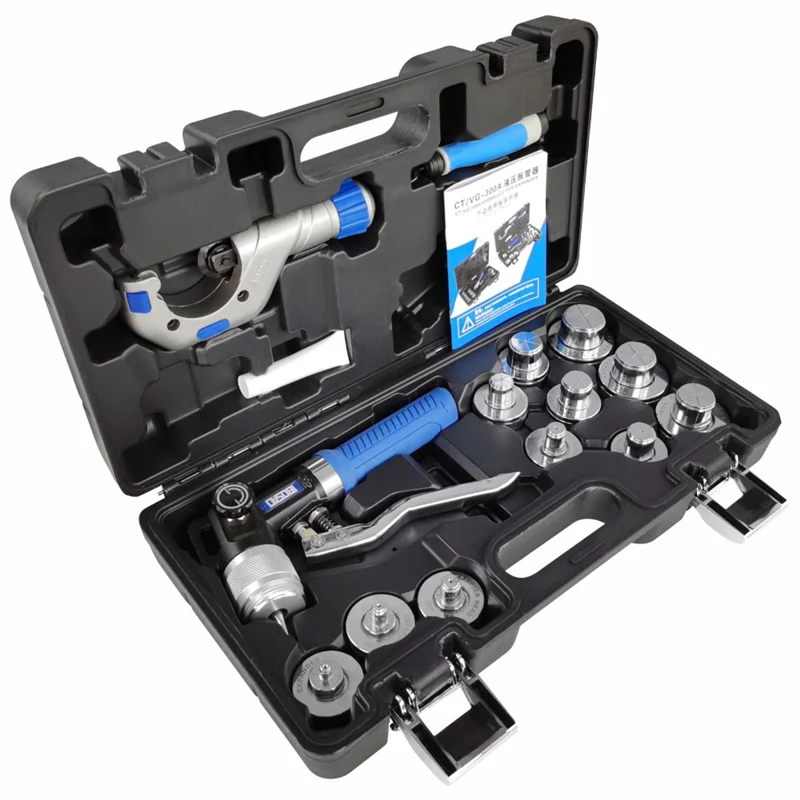 Hydraulic Expander HVAC Hydraulic SWAGING Tool Kit For Copper Tubing Expanding Copper Tube Expander Tool 3/8" to 1-5/8" VG-300AL
