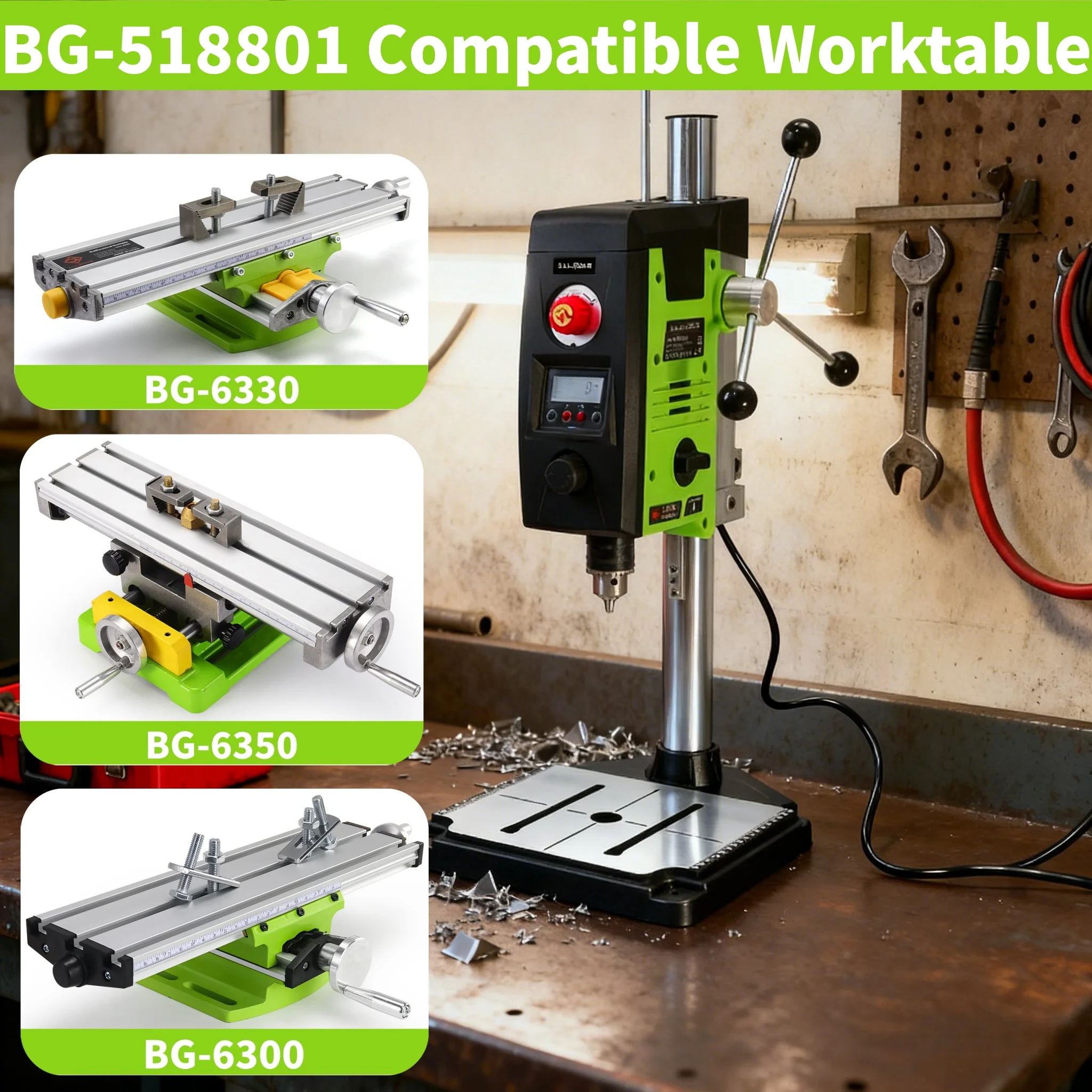ALLSOME 6-Speed 800W Benchtop Drill Press Drilling Machine BG-518801