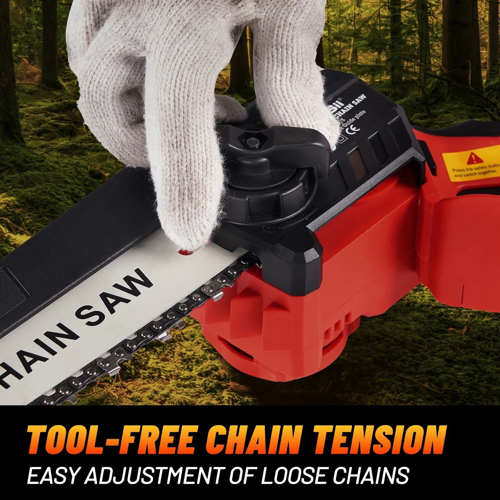 AVHRIT Brushless Mini Chainsaw 8 Inch 21V Electric Pruning Saw 4Ah Rechargeable Saw Cordless Chainsaws Gardening Power Tools