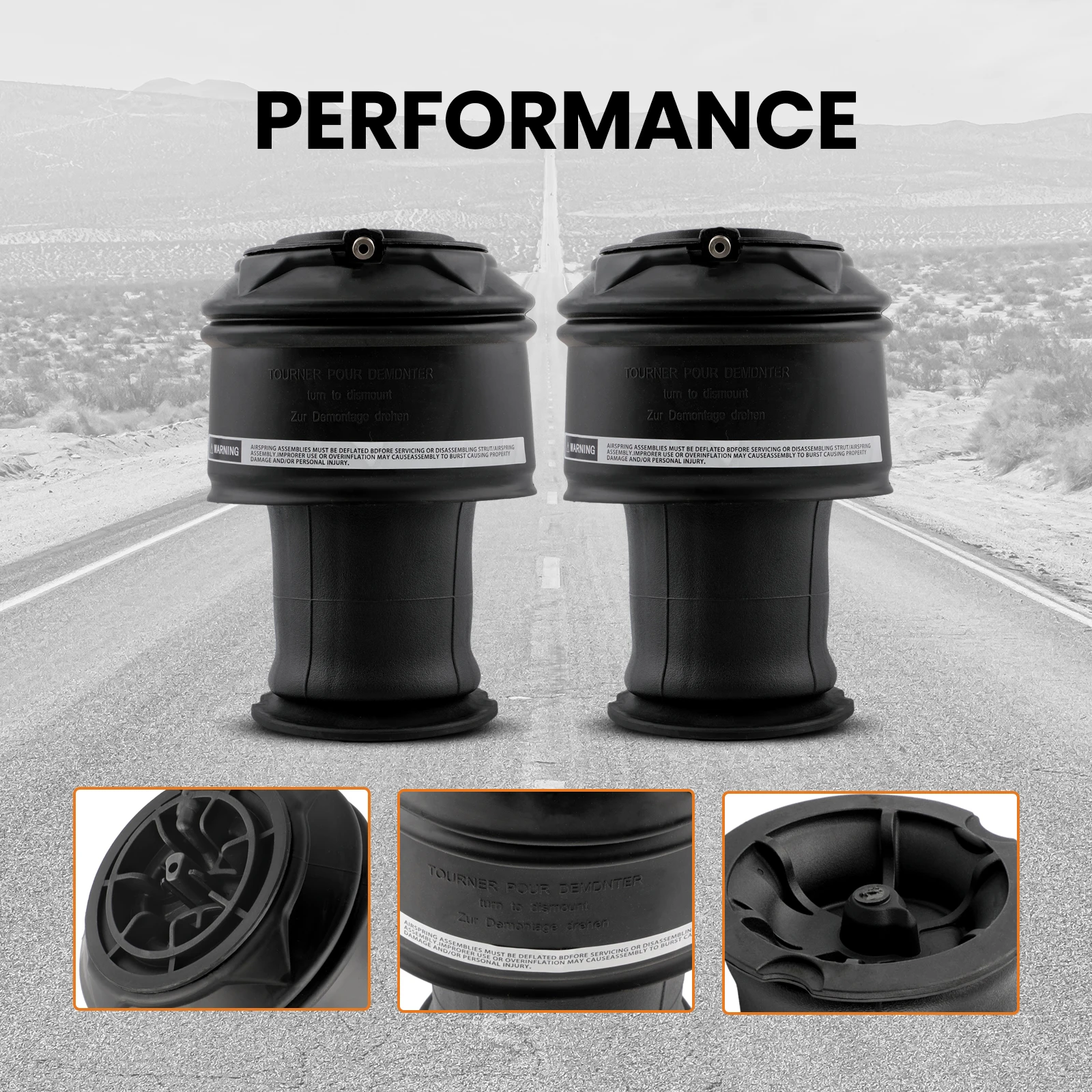 Rear Air Ride Suspension Spring Bags For Citroen C4 Picasso 5102GN 5102R8 Pair
