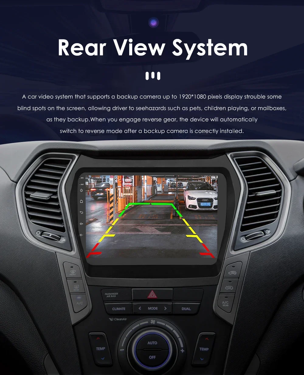 Hizpo 2Din 9inch Car Radio CarPlay Multimedia for Hyundai IX45 Santa Fe 3 2013 - 2017 UI7862 Headunit RDS DSP 4G BT
