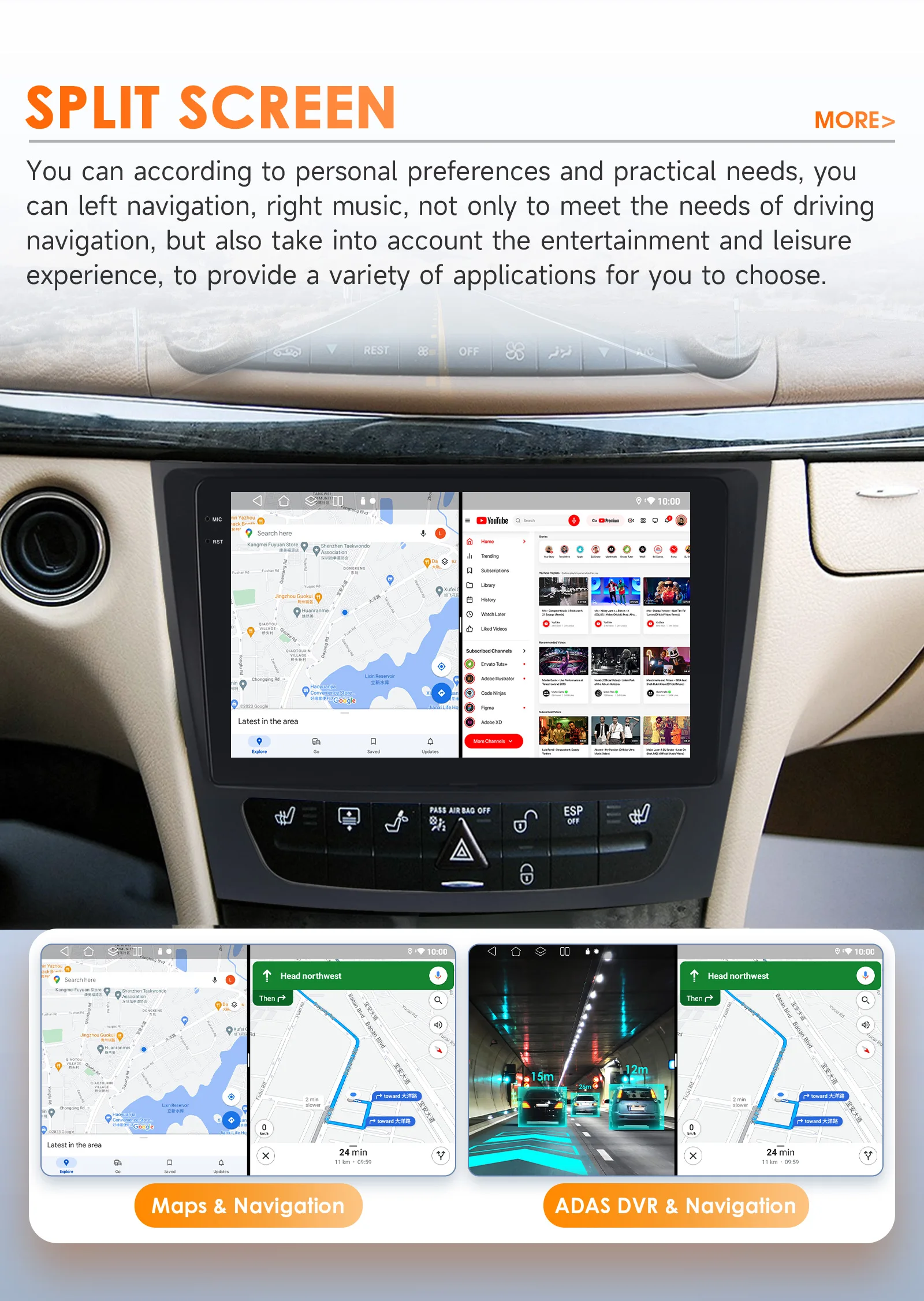 Hizpo 6115 Radio For Mercedes Benz E class W211 E300 E350 E240 4G Car Multimedia GPS 2din Autoradio CarPlay Android Auto WIFI BT