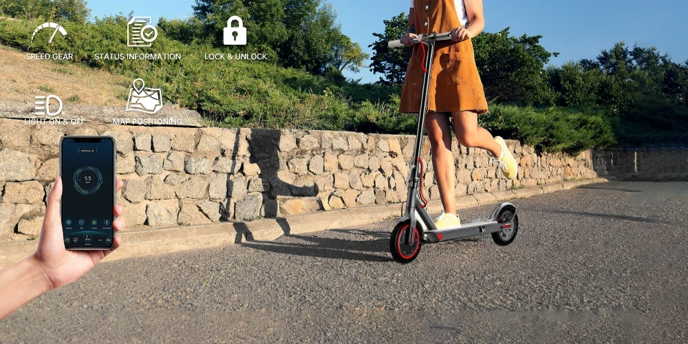ATSANT Adult Electric Scooter Powerful Motor 35KM/50KM Long Range 8.5/10 Inch Tires 10.5/14.5Ah Large Battery Foldable Commuter Electric Scooter Kick Scooter