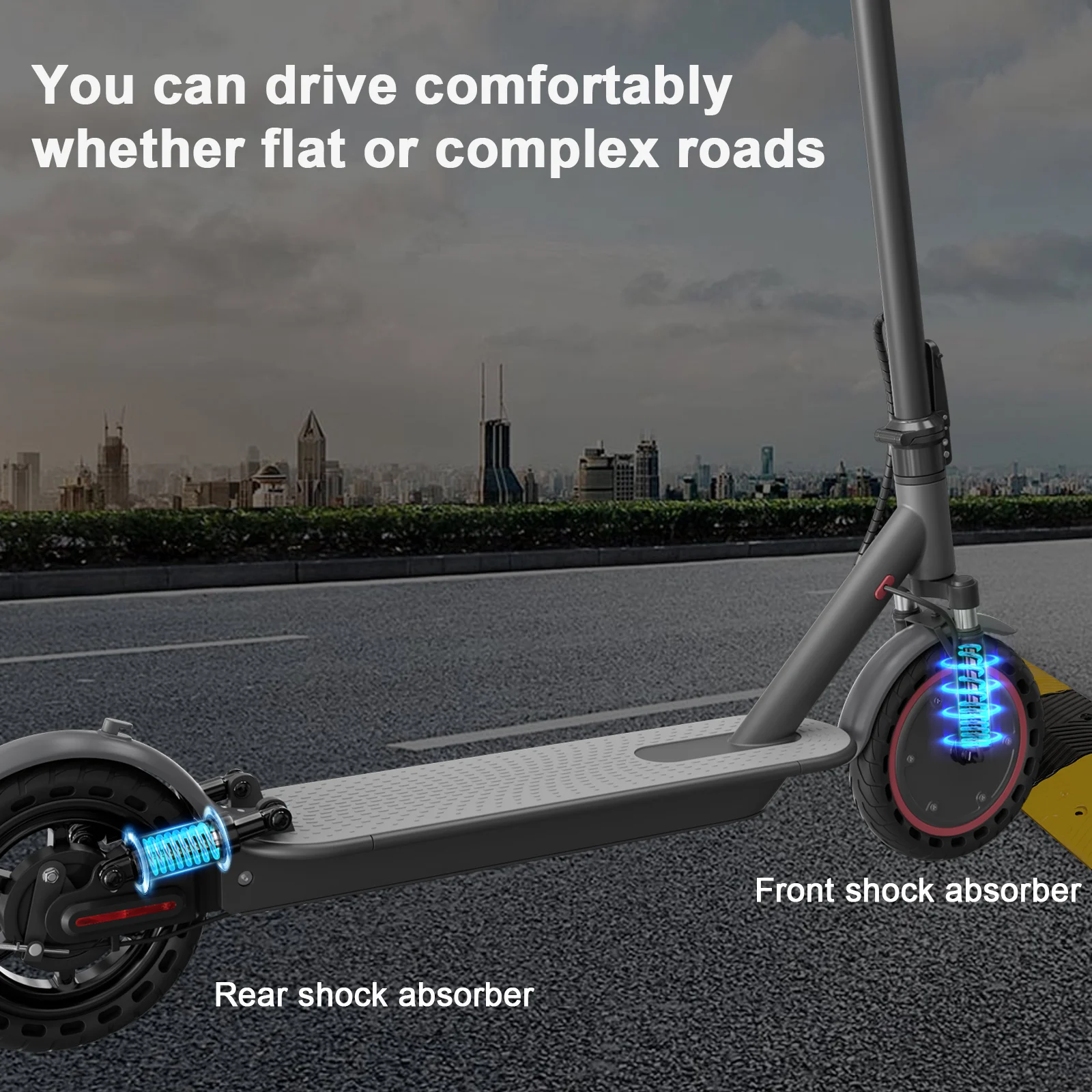 ATSANT Adult Electric Scooter Powerful Motor 35KM/50KM Long Range 8.5/10 Inch Tires 10.5/14.5Ah Large Battery Foldable Commuter Electric Scooter Kick Scooter
