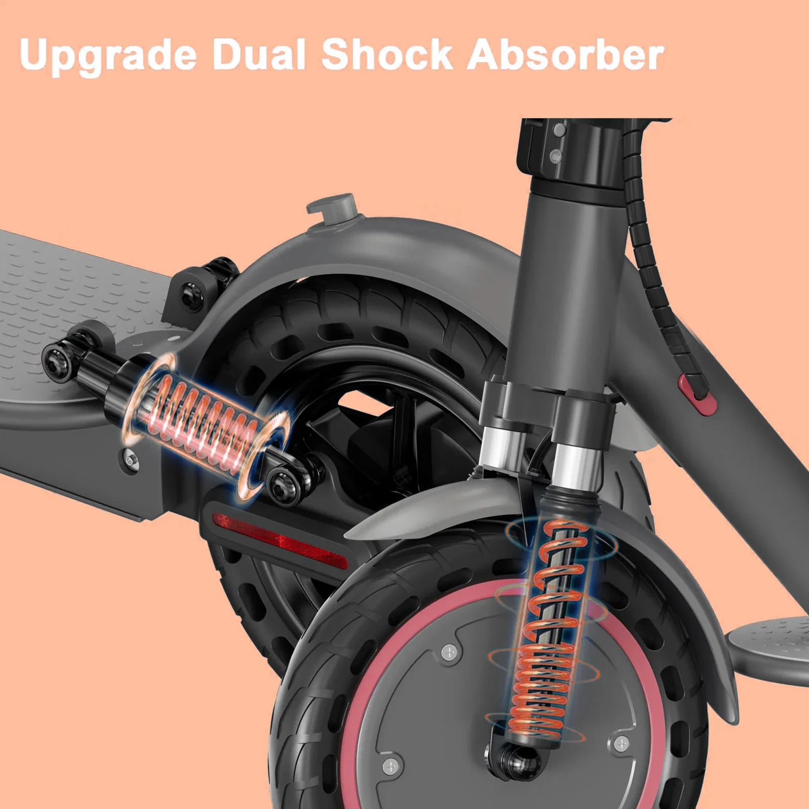 ATSANT Adult Electric Scooter Powerful Motor 35KM/50KM Long Range 8.5/10 Inch Tires 10.5/14.5Ah Large Battery Foldable Commuter Electric Scooter Kick Scooter