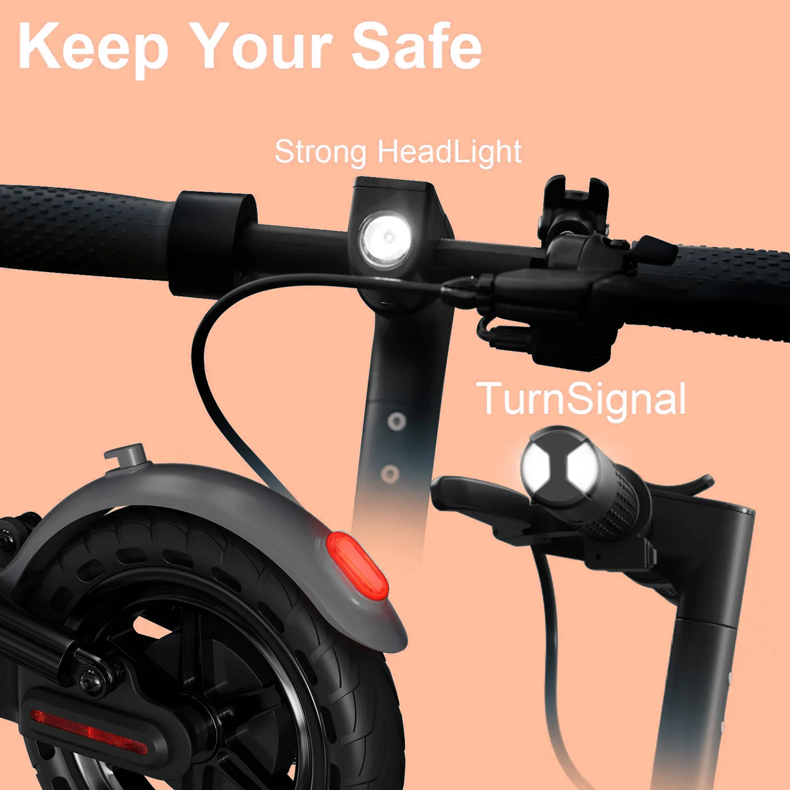 ATSANT Adult Electric Scooter Powerful Motor 35KM/50KM Long Range 8.5/10 Inch Tires 10.5/14.5Ah Large Battery Foldable Commuter Electric Scooter Kick Scooter