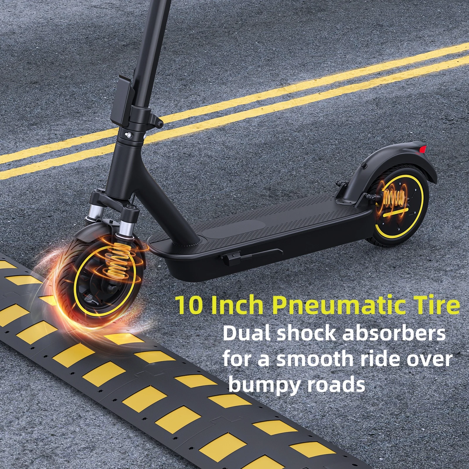 ATSANT Adult Electric Scooter Powerful Motor 35KM/50KM Long Range 8.5/10 Inch Tires 10.5/14.5Ah Large Battery Foldable Commuter Electric Scooter Kick Scooter