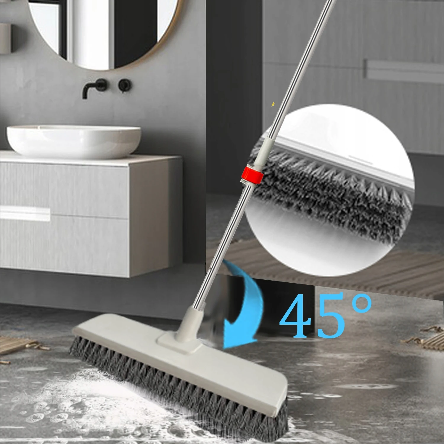 4 in 1 Window Glass Squeegee Cleaner Wiper Telescopic Multi-Purpose Washer for Window Board Ceiling Floor Skirting Cleaning Tool