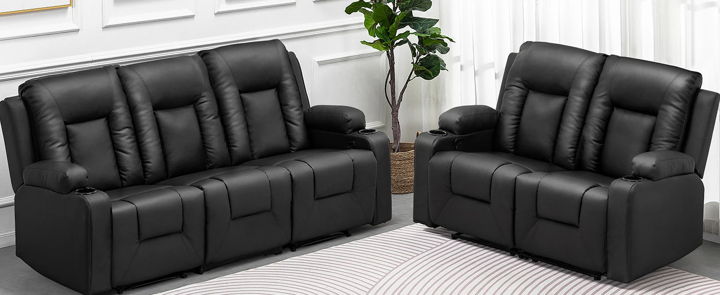 Comhoma Recliner Chair Tv Chair with Reclining Feature and Footrest Thick Backrest and Armrests 360 ° Rotatable