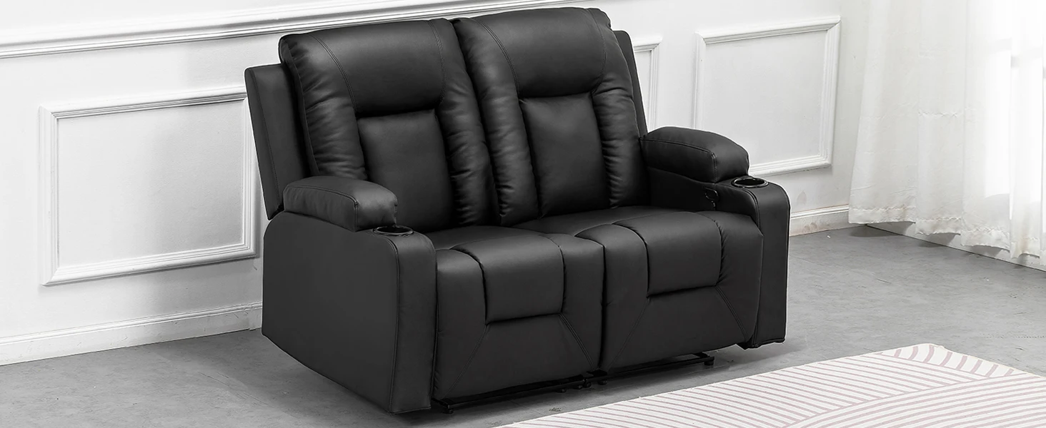 Comhoma Recliner Chair Tv Chair with Reclining Feature and Footrest Thick Backrest and Armrests 360 ° Rotatable