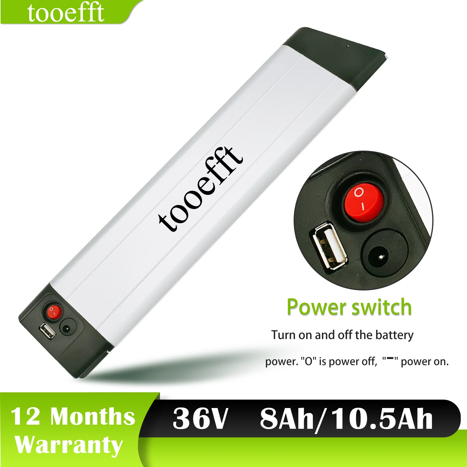 36V 8Ah 10.5Ah Rechargeable Batteries ebike Bicycle Battery for Zündapp Z101 Green 1.0 Battery Electric Bike Battery