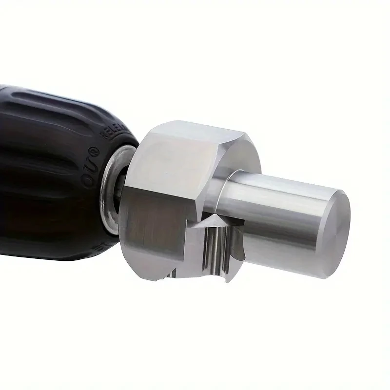 ENJOYWOOD Woodworking Chamfer Tool for 19mm/20mm Dog Holes Polished Finish T10 Alloy Blade Stainless Steel 9mm Hex Shank