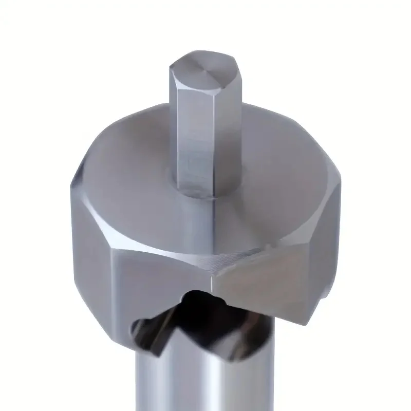 ENJOYWOOD Woodworking Chamfer Tool for 19mm/20mm Dog Holes Polished Finish T10 Alloy Blade Stainless Steel 9mm Hex Shank