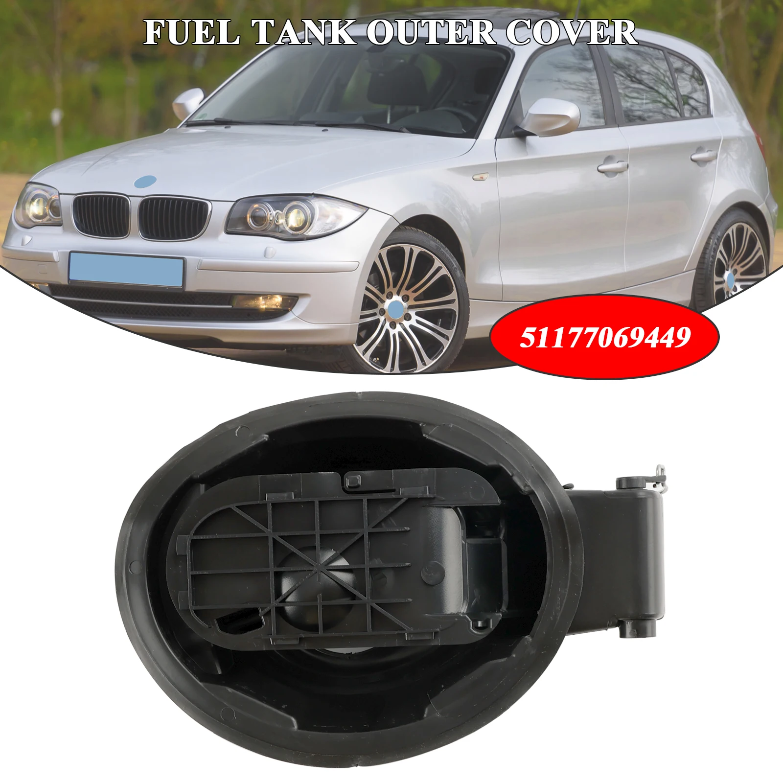 Artudatech Filler Pot Tank Flap Hinge Cover 51177069449 For BMW 1 Series E81 E87