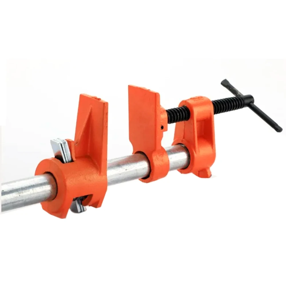 Heavy Duty 1/2" 3/4" Wood Gluing Pipe Clamp Fixture Quick Release Cast Iron Vertical Pipe Clamp Woodworking Tool