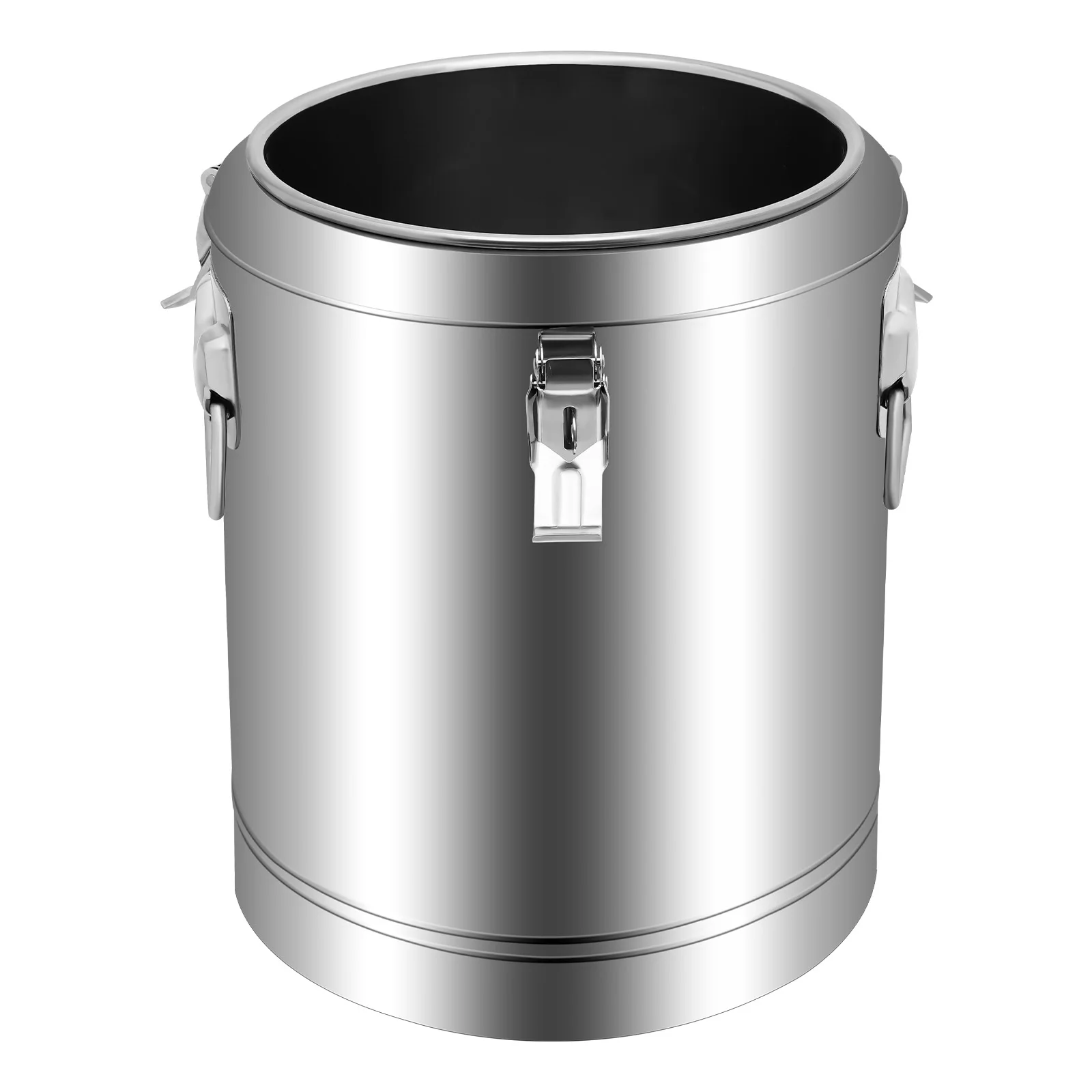Silver 14l 201 Stainless Steel Without Faucet Insulated Bucket Food Warmer For Outdoor Picnics Travels Cafes To Hold Juice Tea