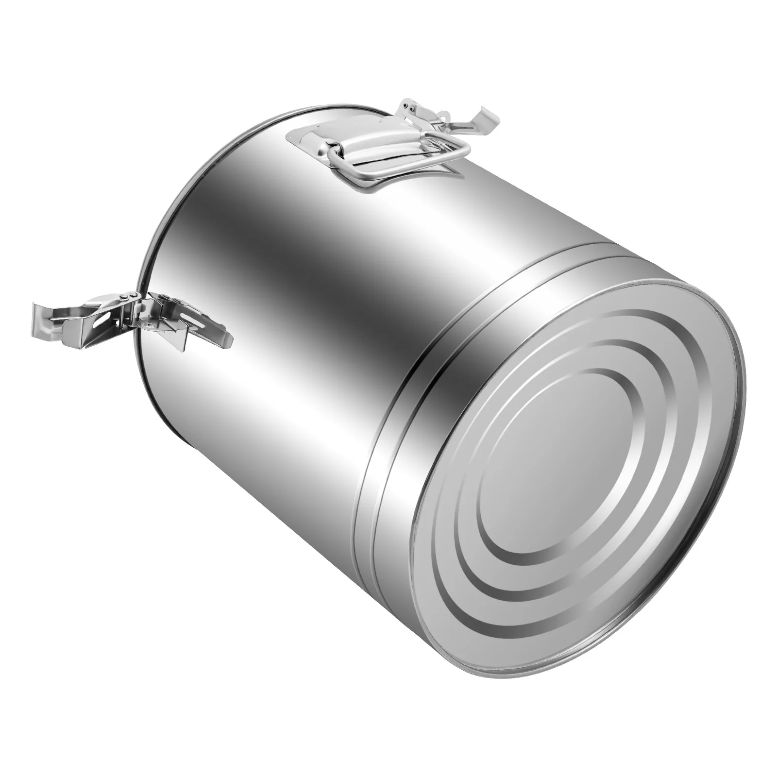 Silver 14l 201 Stainless Steel Without Faucet Insulated Bucket Food Warmer For Outdoor Picnics Travels Cafes To Hold Juice Tea