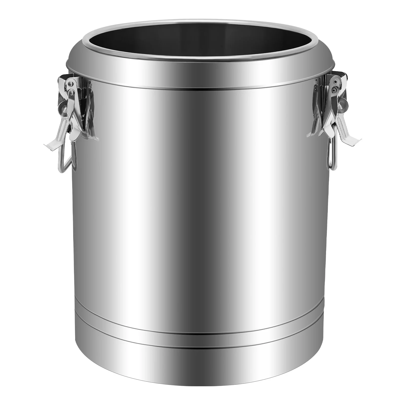 Silver 14l 201 Stainless Steel Without Faucet Insulated Bucket Food Warmer For Outdoor Picnics Travels Cafes To Hold Juice Tea