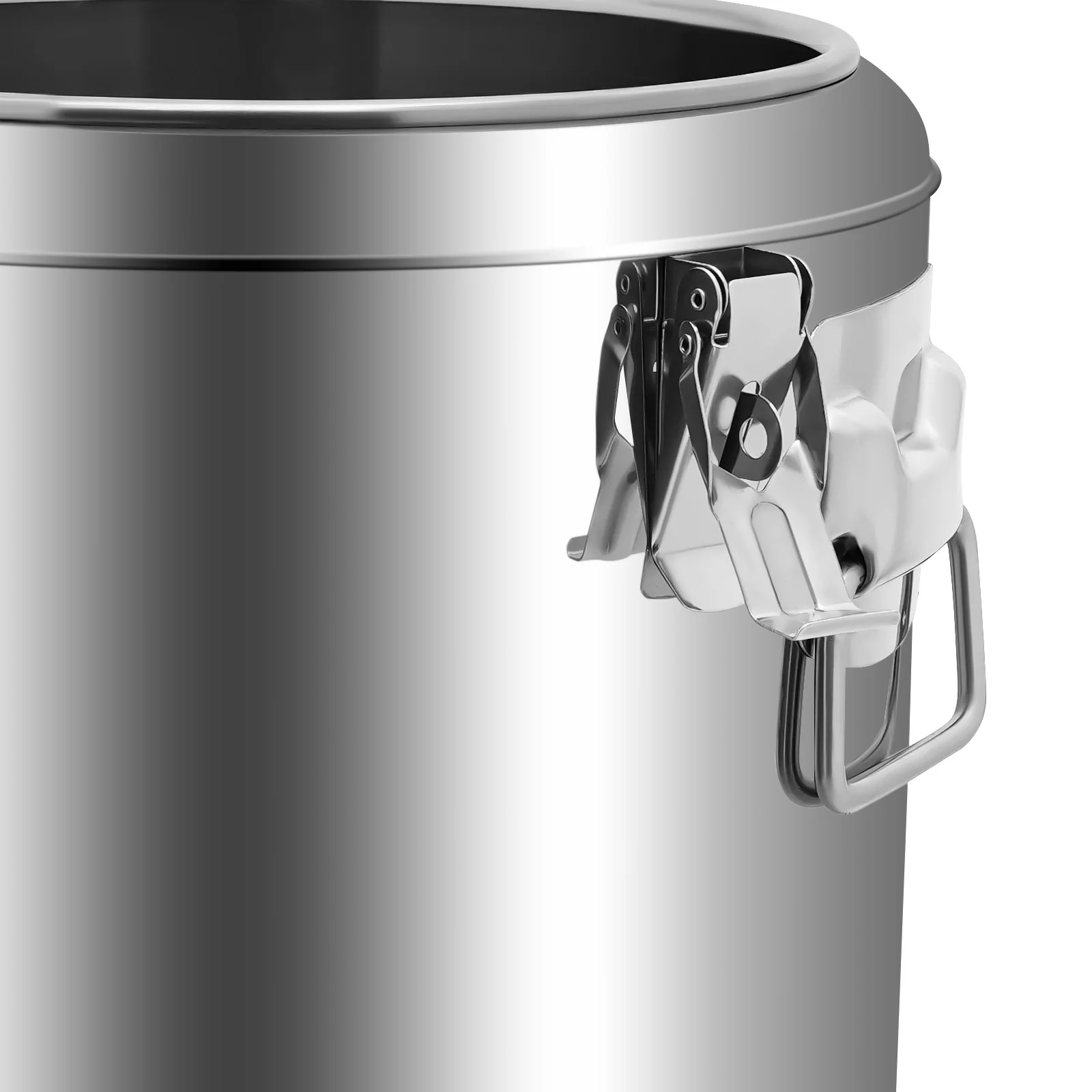 Silver 14l 201 Stainless Steel Without Faucet Insulated Bucket Food Warmer For Outdoor Picnics Travels Cafes To Hold Juice Tea