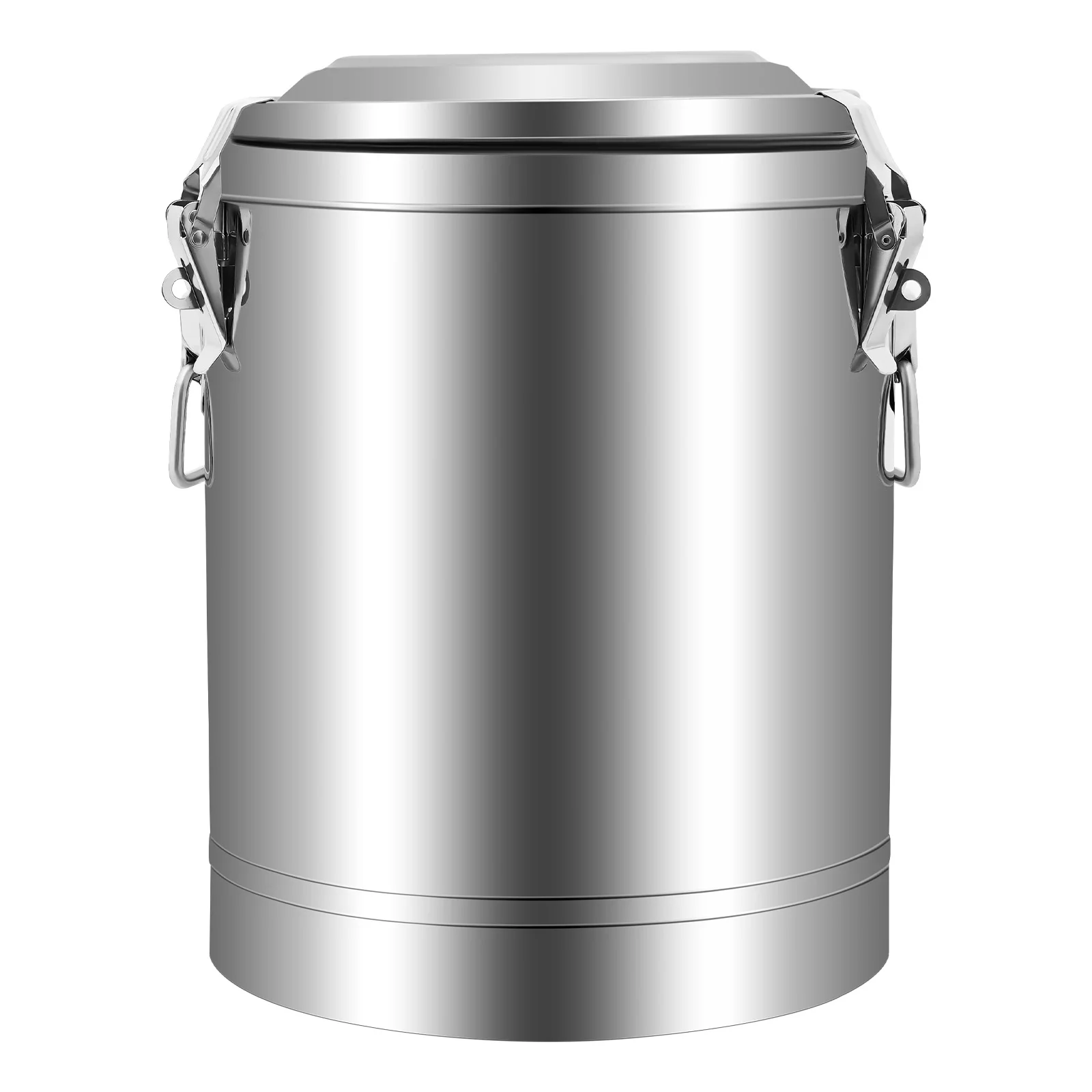 Silver 14l 201 Stainless Steel Without Faucet Insulated Bucket Food Warmer For Outdoor Picnics Travels Cafes To Hold Juice Tea