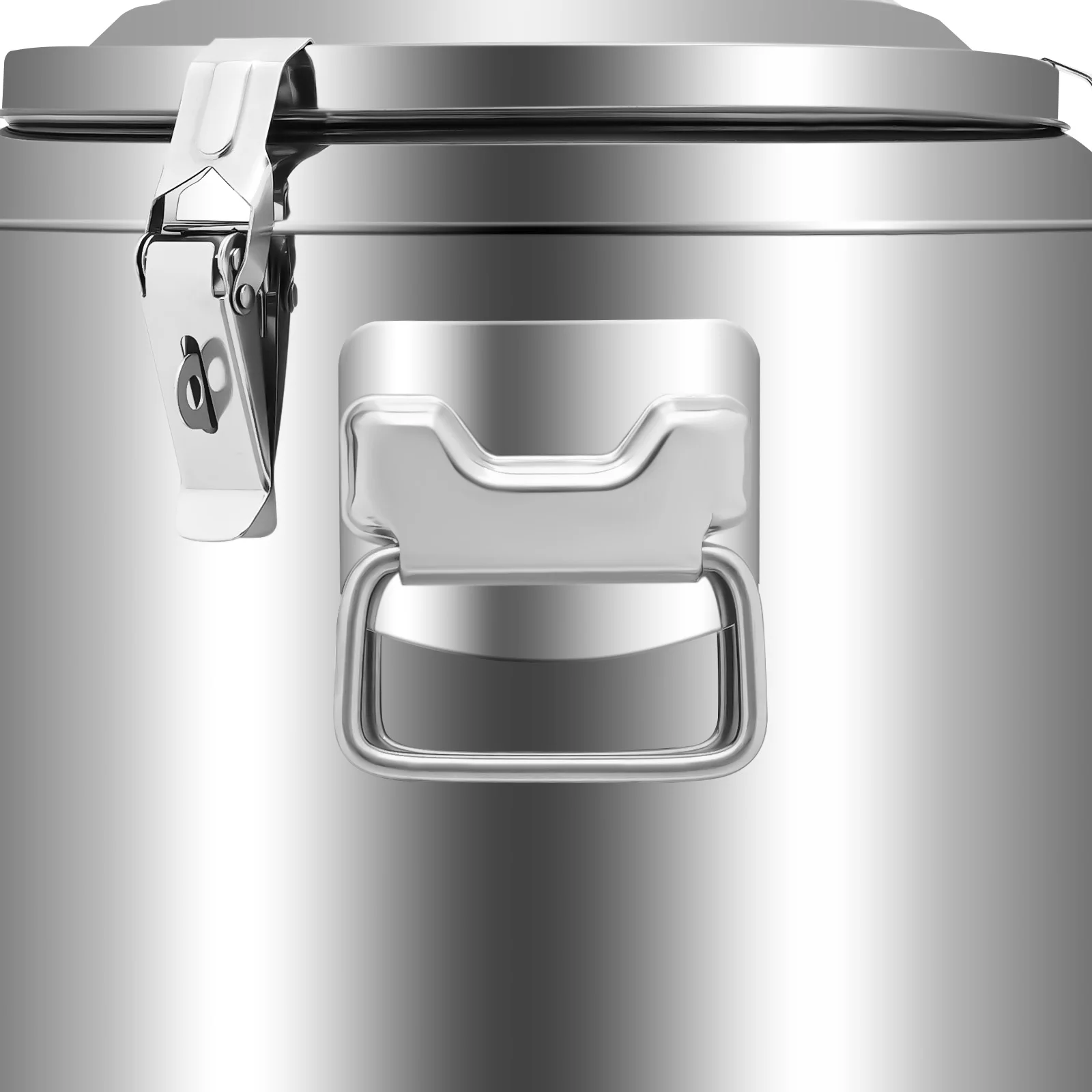 Silver 14l 201 Stainless Steel Without Faucet Insulated Bucket Food Warmer For Outdoor Picnics Travels Cafes To Hold Juice Tea