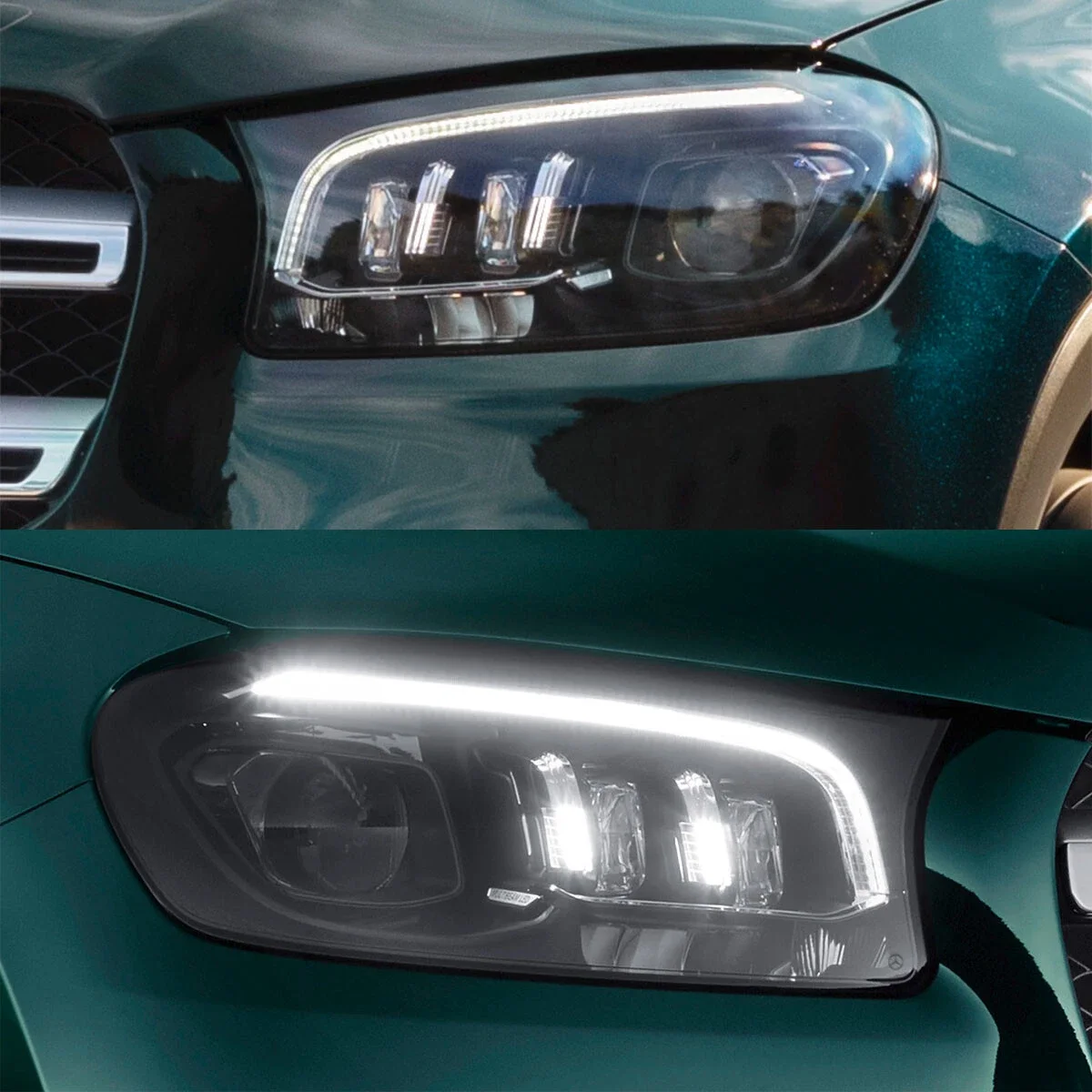 Pair Headlight Lens Cover For 2020-2023 Mercedes Benz GLS-Class X167 GLS450 GLS580 GLS63 AMG Headlamp Lampshade Left Right Lamp