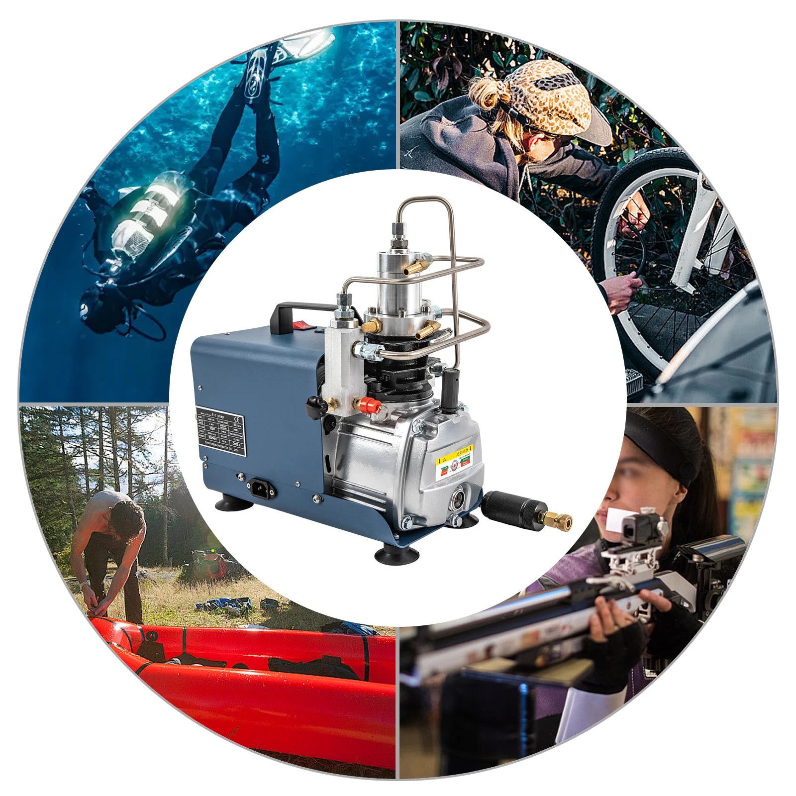 30mpa High-Pressure Electric Air Compressor Pump 1.8Kw High-Temperature Resistance Compressor Pump for Automobile/ Bicycle