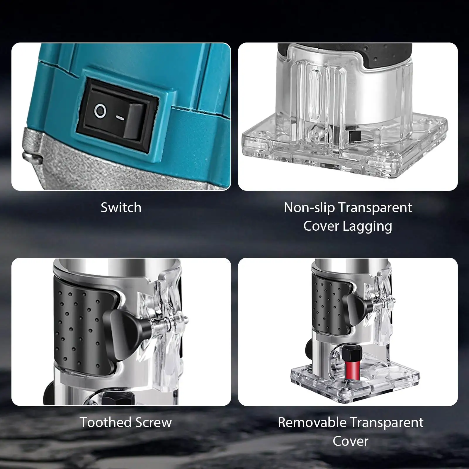 2000W Electric Wood Router Electric Trimmer Woodworking Milling Engraving Slotting Trimming Machine Carving Router Tool