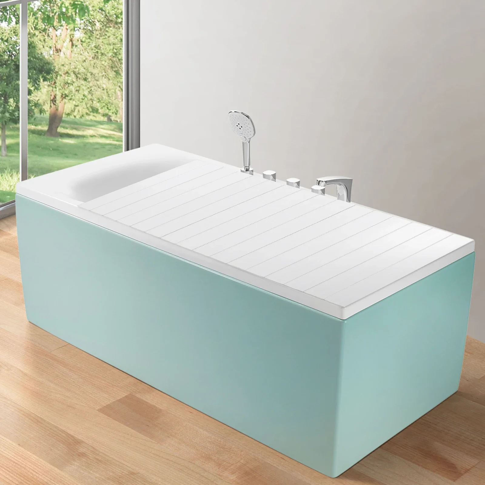 PVC Foldable Bathtub Board Cover Waterproof Dustproof Bathtub Tray Insulation Durable Board For Home Bathroom Spa 75 x 170 cm