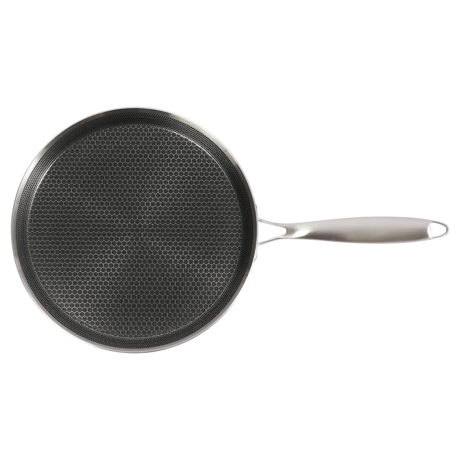 304 Stainless Steel Frying Pan Pancake Pan Nonstick Wok Pan Steak Cooking Pot Skillet Saucepan Induction Single Sided Honeycomb