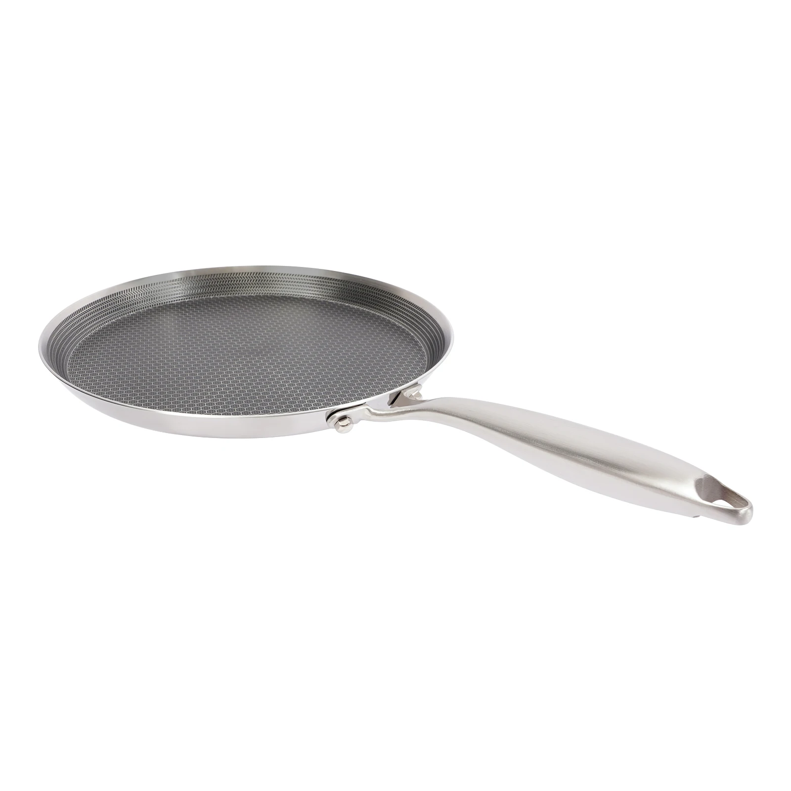 304 Stainless Steel Frying Pan Pancake Pan Nonstick Wok Pan Steak Cooking Pot Skillet Saucepan Induction Single Sided Honeycomb
