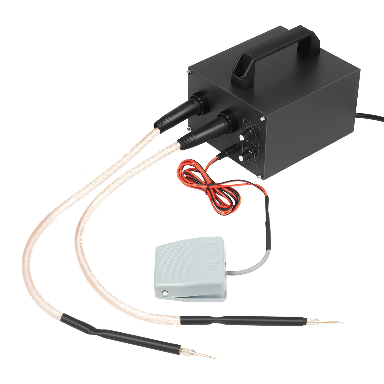 6700W Spot Welding Machine, 220V Battery Spot Welder Output 1600A, Adjustable Current and Time Welder W/2 Welding Pens