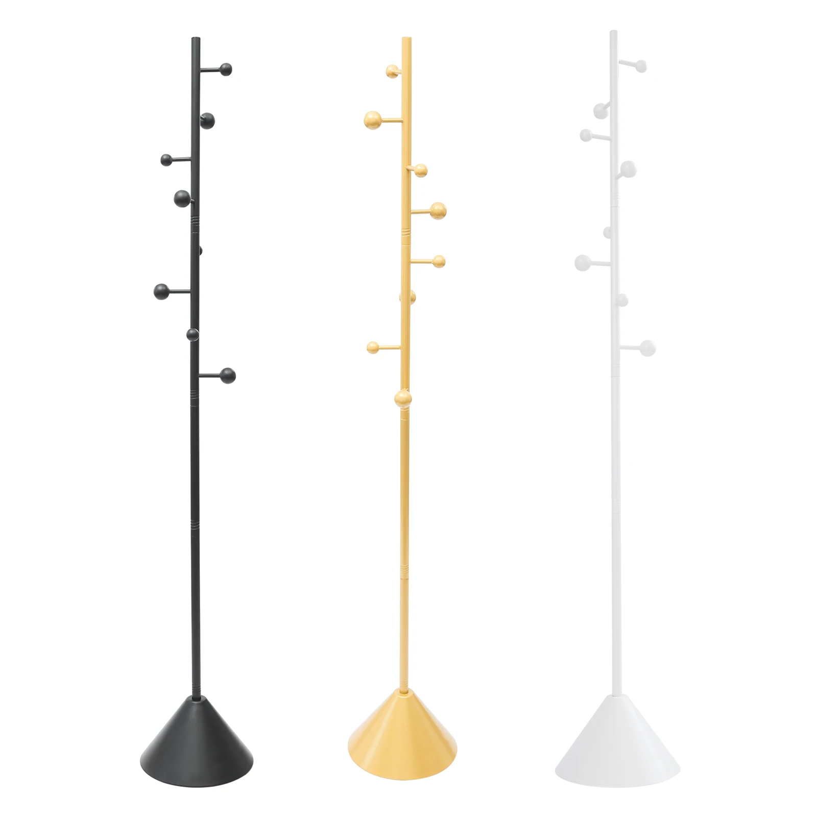Coat Rack Freestanding Home Plain Freestanding Coat Hanger Rack Metal Clothes Rack Hall Tree Clothing Rack Gold/Black/White