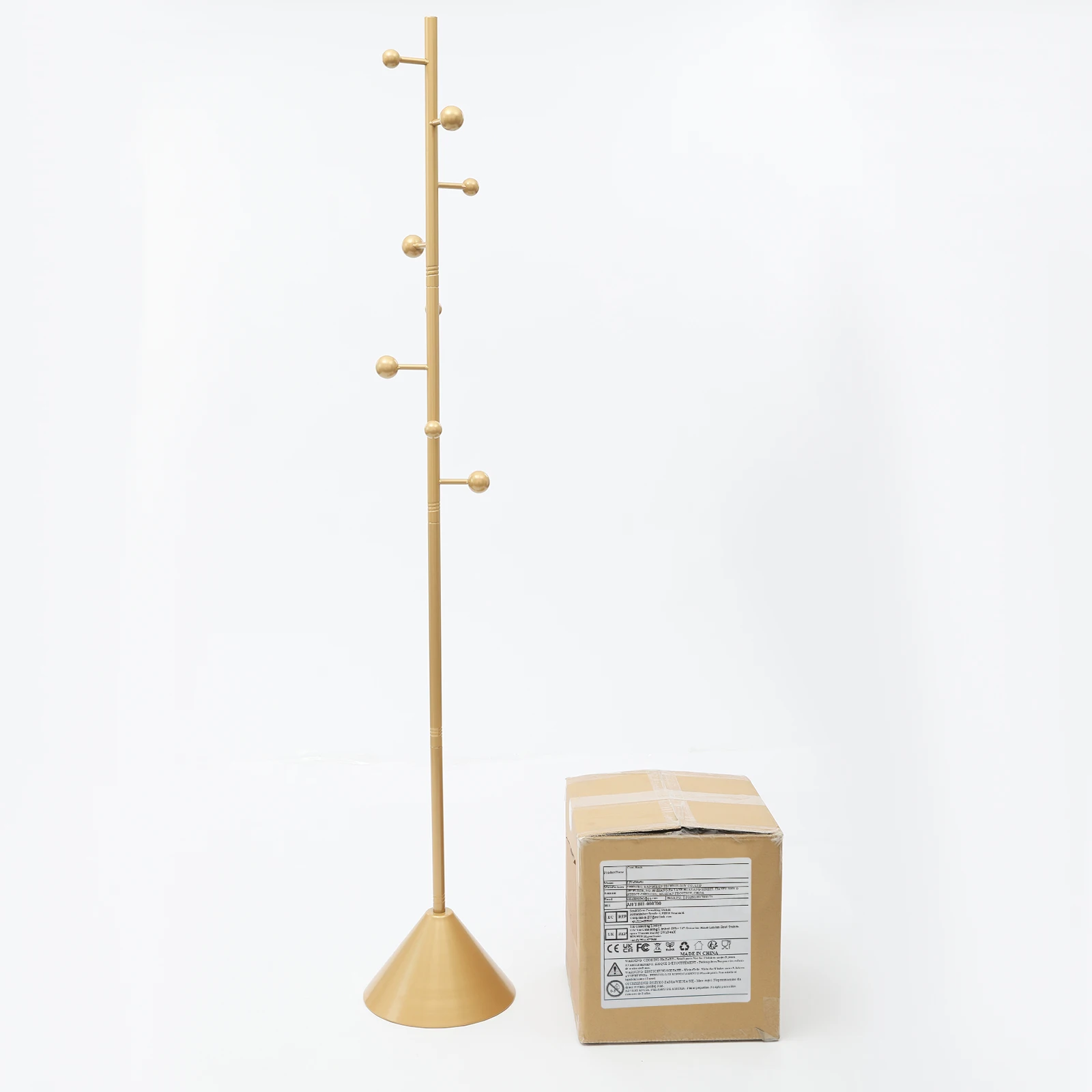 Coat Rack Freestanding Home Plain Freestanding Coat Hanger Rack Metal Clothes Rack Hall Tree Clothing Rack Gold/Black/White