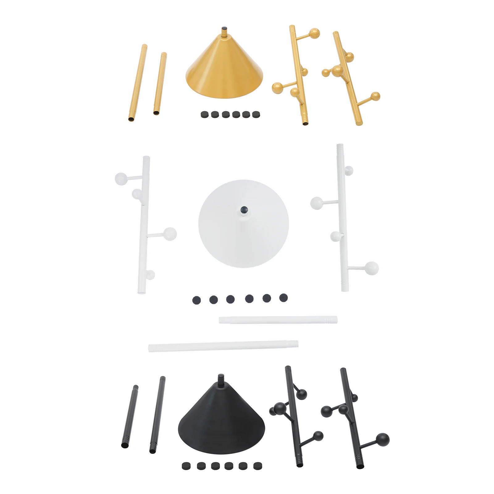 Coat Rack Freestanding Home Plain Freestanding Coat Hanger Rack Metal Clothes Rack Hall Tree Clothing Rack Gold/Black/White