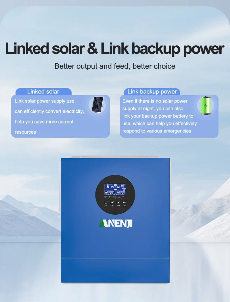 11KW 48V Hybrid Solar Inverter 2KW 12V MPPT Photovoltaic Inverter Pure Sine Wave 230VAC PV 160V 500VDC 60A 160A Solar Charger