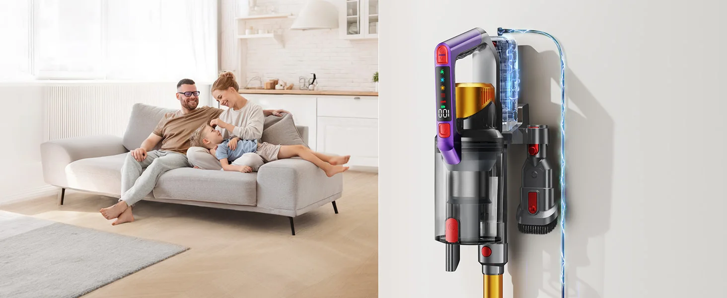 VAKERR S17 600W 65000Pa 65KP Suction Power Cordless Vacuum Cleaner Handheld Smart Home Appliance Removable Battery Dust Mug