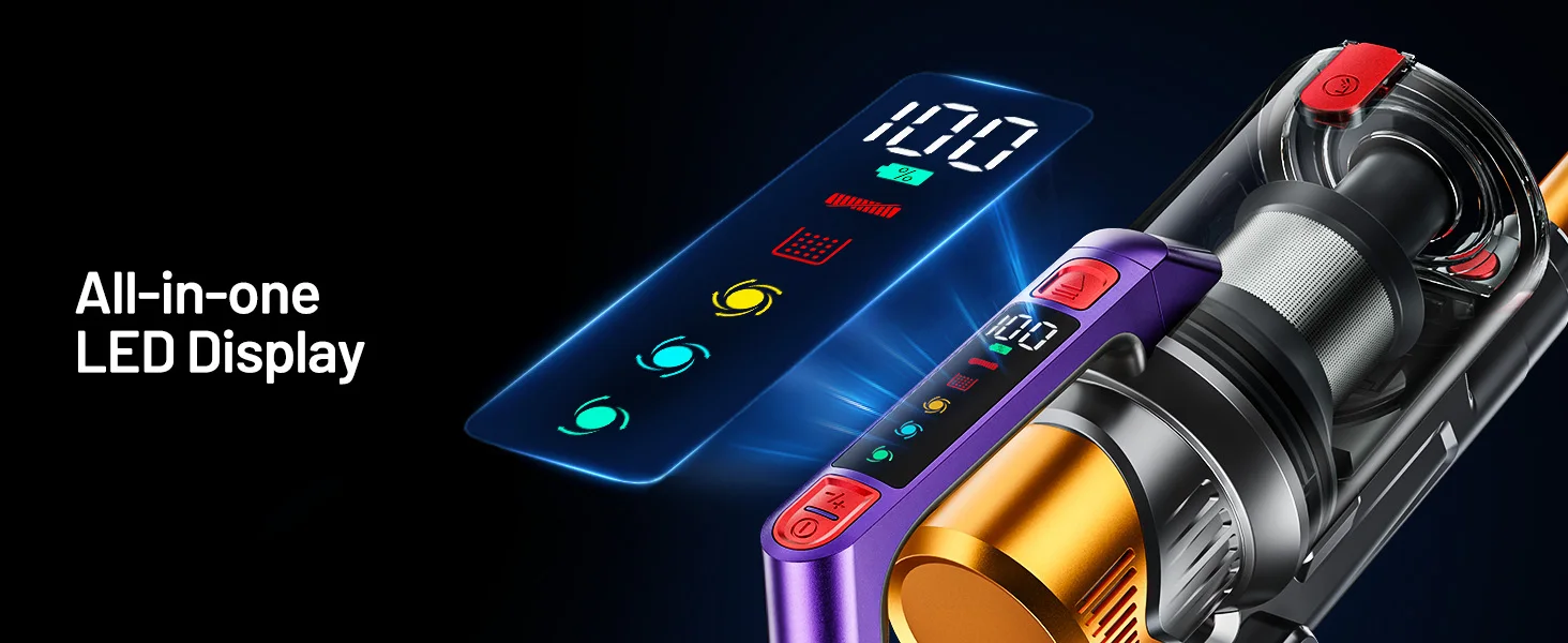 VAKERR S17 600W 65000Pa 65KP Suction Power Cordless Vacuum Cleaner Handheld Smart Home Appliance Removable Battery Dust Mug
