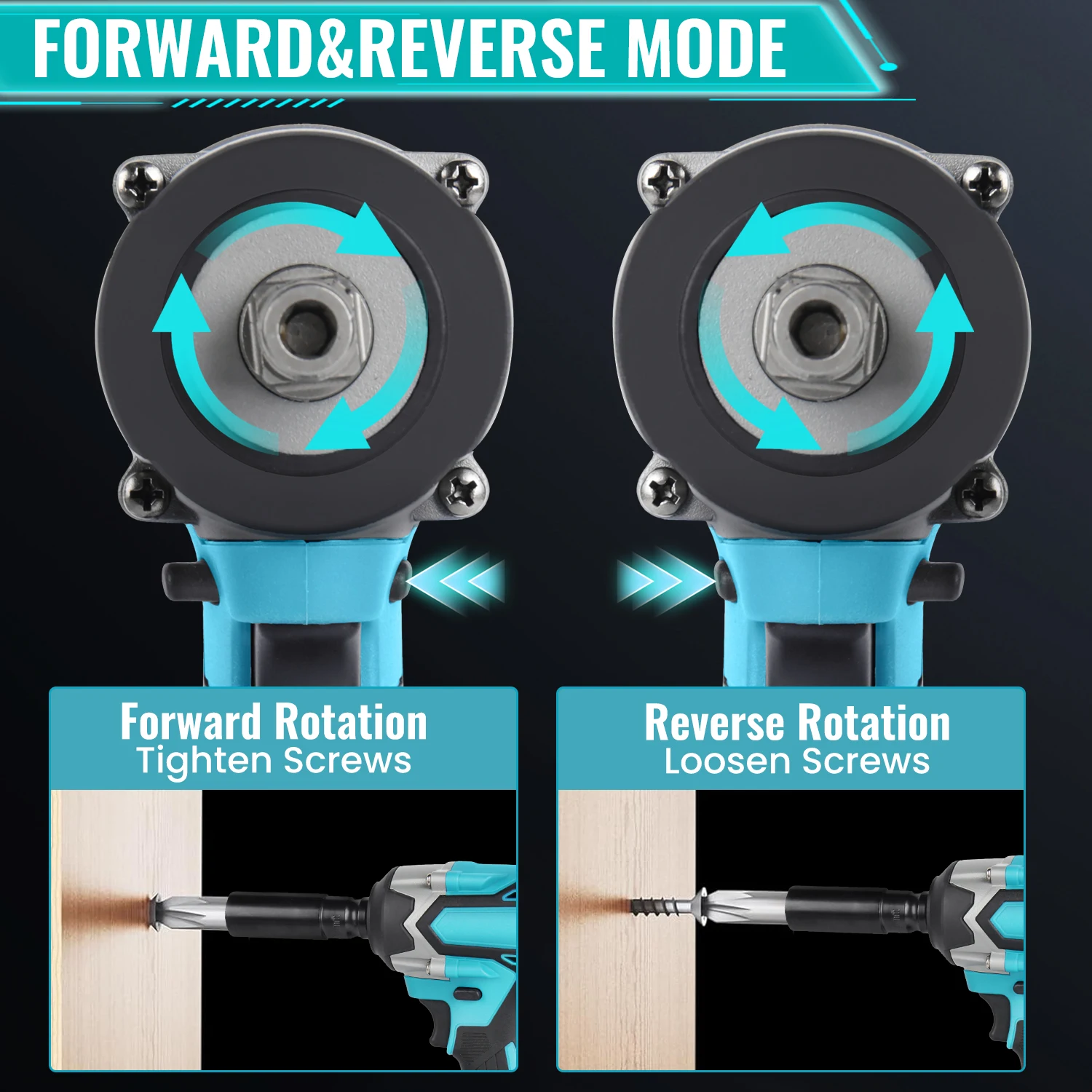 450N.m Cordless Impact Wrench Brushless Electric Wrench Screwdriver High Torque Auto Repair Power Tools For Makita Battery